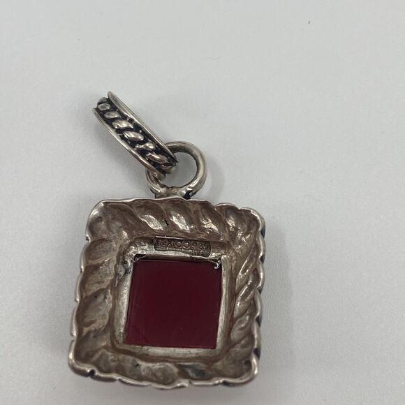 Sterling silver red jasper pendant - Picture 2 of 4